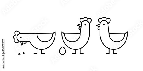 three merry chanterelles vector illustration