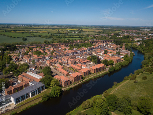 View of the market town of Yarm and the River tees