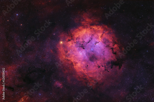 Nebula in outer space, planets and galaxy © Artem