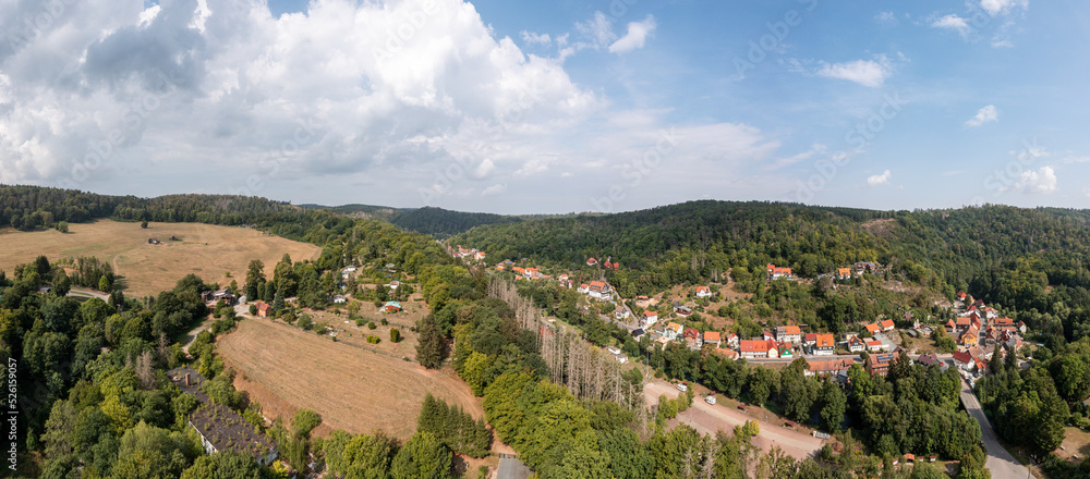 Luftbildaufnahme Altenbrak Bodetal Harz