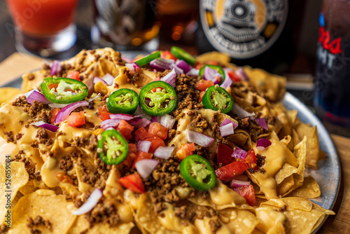 Fotografie nachos closeup