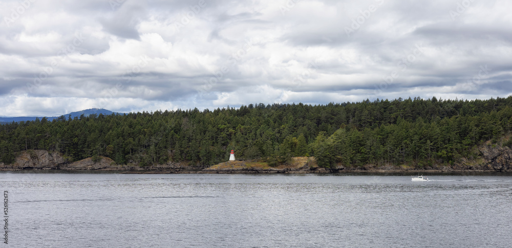 Canadian Landscape by the ocean and mountains. Summer Season. Gulf Islands near Vancouver Island, British Columbia, Canada. Canadian Landscape. Canadian Landscape by the ocean and mountains. Summer Season. Gulf Islands near Vancouver Island, British Columbia, Canada. Canadian Landscape.