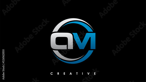 OM Letter Initial Logo Design Template Vector Illustration