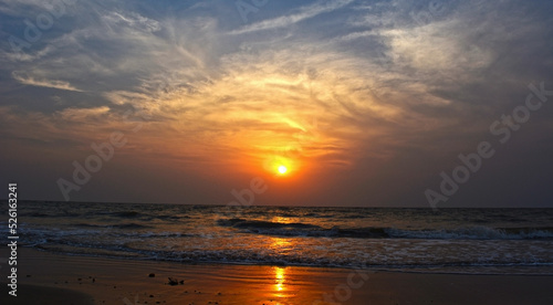 sunset on the beach