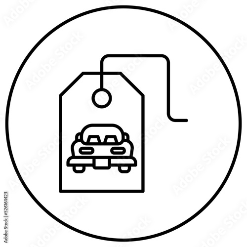 Parking Tag Line Icon