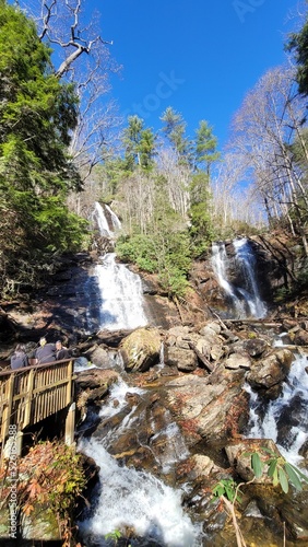 waterfall in the mountains