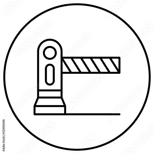 Auto Barrier Line Icon