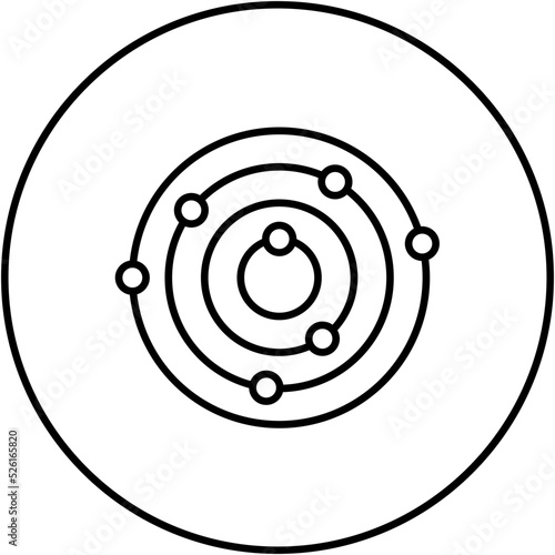 Solar System Line Icon