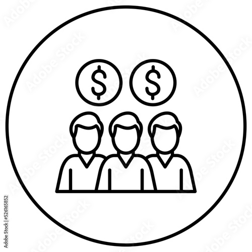 Crowdfunding Line Icon