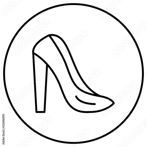 Women Shoes Line Icon