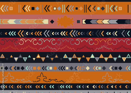 colorful ethnic decorative pattern vector illustration