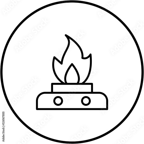 Oil Fire Line Icon