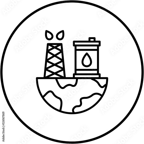 Oil Exploration Line Icon