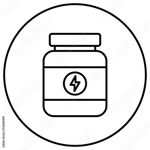 Protein Powder Line Icon