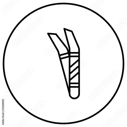 Tweezers Line Icon