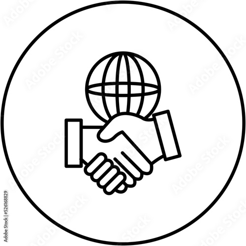 International Relations Line Icon