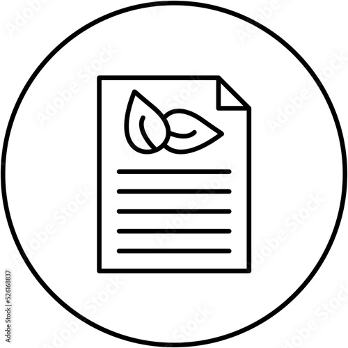 Biodegradable Paper Line Icon