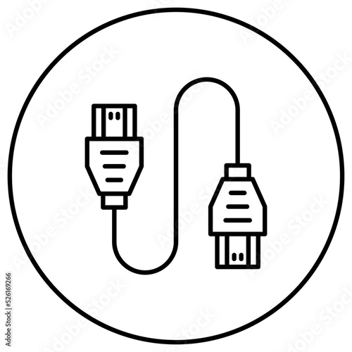 Hdmi Cable Line Icon