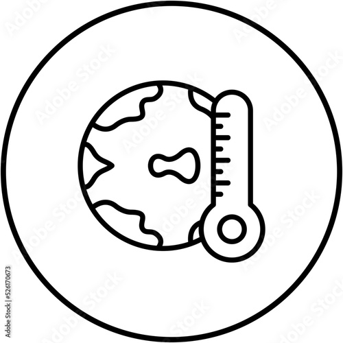 Global Warming Line Icon