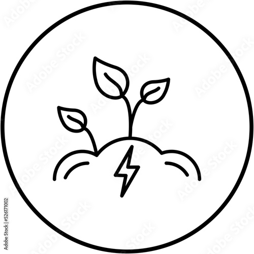 Green Energy Line Icon