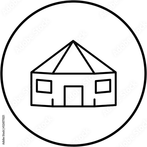 Yurt Line Icon