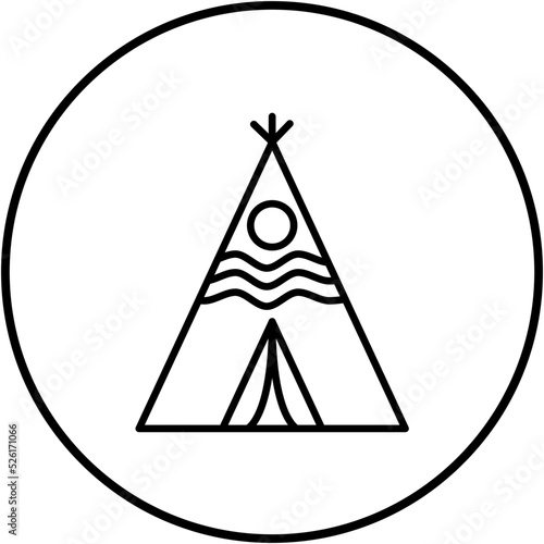 Wigwam Line Icon