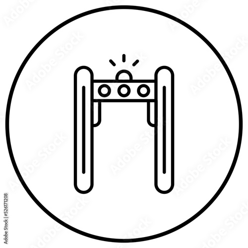 Metal Detector Line Icon