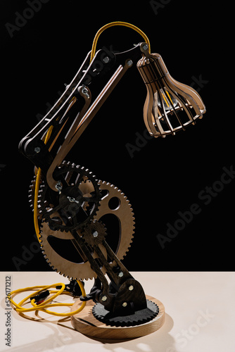 loft style wooden lamp 