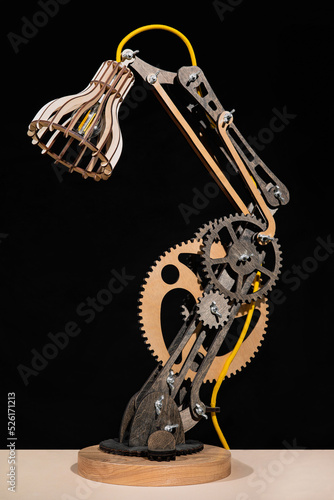 loft style wooden lamp 