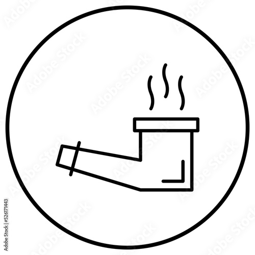 Smoking Pipe Line Icon