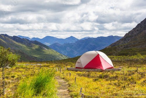 Tent in tundra