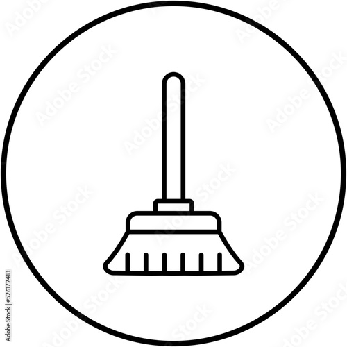 Broom Line Icon