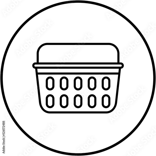 Laundry Basket Line Icon