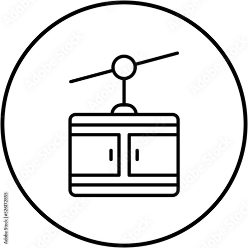 Cable Car Line Icon