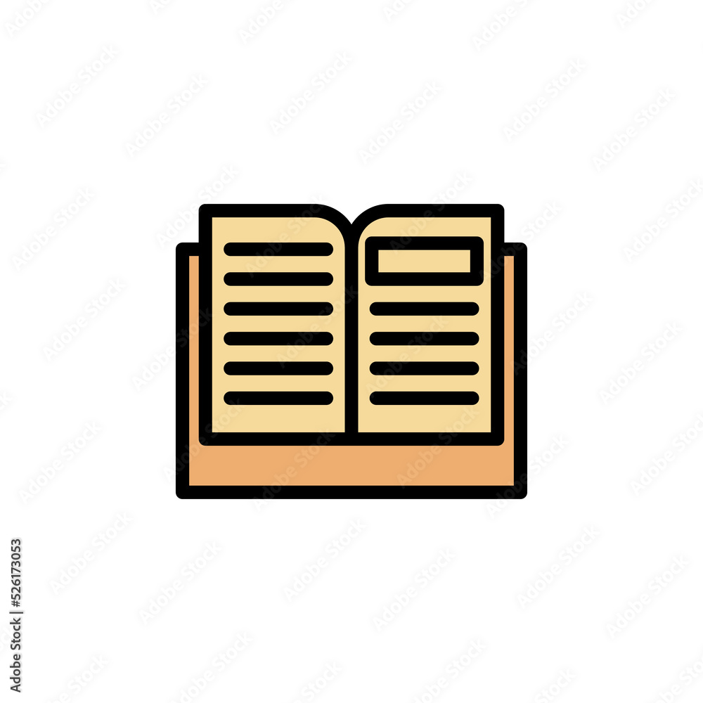 open book icon. Can be used for web, logo, mobile app, UI, UX on white background open book icon. Can be used for web, logo, mobile app, UI, UX on white background