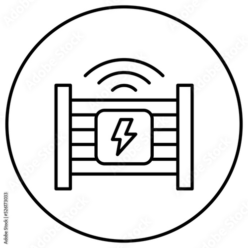 Electric Fence Line Icon