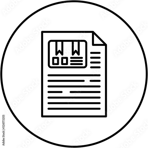 Delivery Note Line Icon