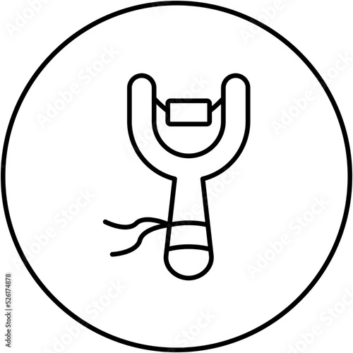 Slingshot Line Icon