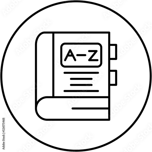 Dictionary Line Icon
