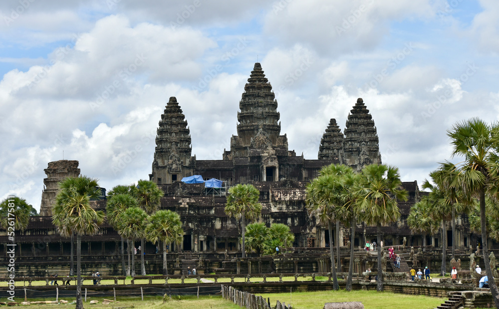 Wide Shot of Angkor Wat, Siem Reap, Cambodia 2 Wide Shot of Angkor Wat, Siem Reap, Cambodia 2