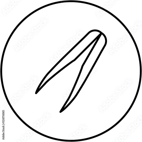 Tweezers Line Icon