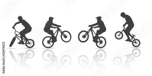 cyclist silhouette collection