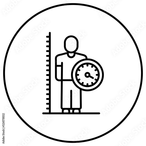 Body Mass Index Line Icon