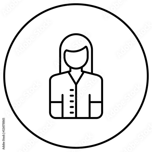 Female Patient Line Icon