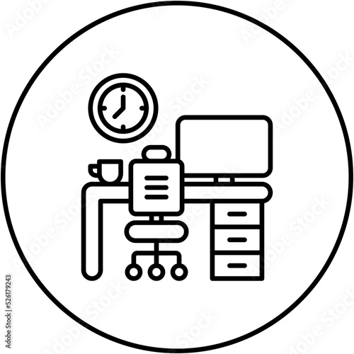 Working Hours Line Icon