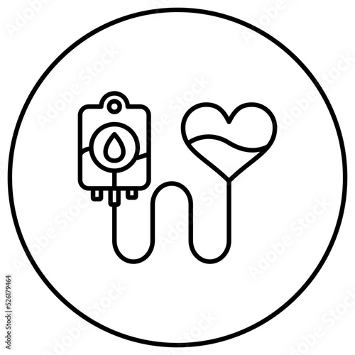 Blood Donation Line Icon