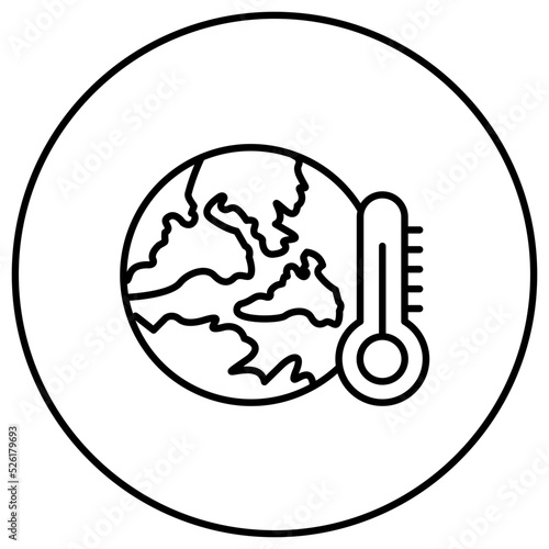 Climate Change Line Icon