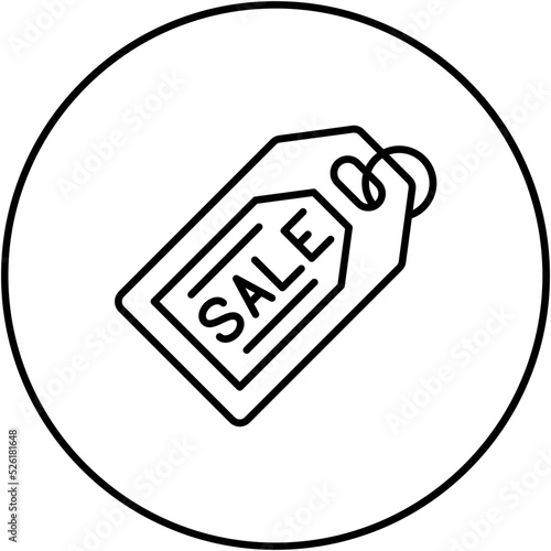 Sale Tag Line Icon