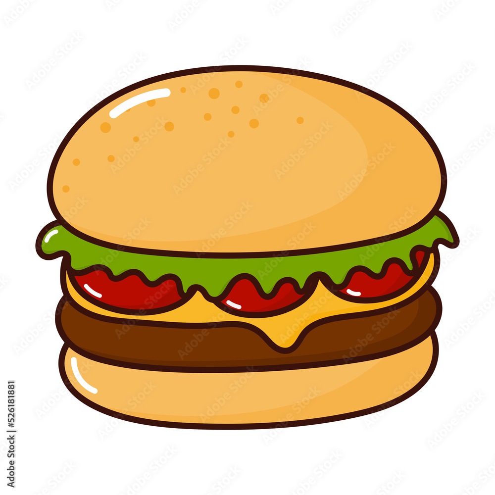 Cheeseburger icon. Cheeseburger icon.