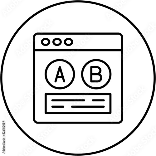 Ab Testing Line Icon